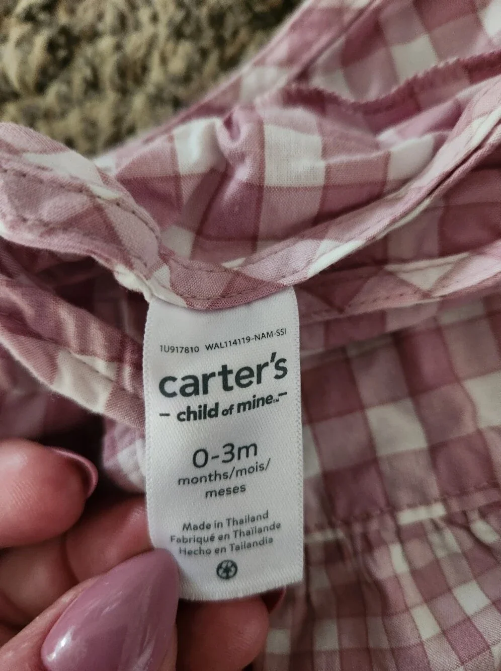 Carter's Purple Gingham Top